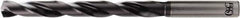 OSG - 6.6mm, 140° Point, Spiral Flute, Solid Carbide Taper Length Drill Bit - WD1 Finish, 66mm Flute Length, 106mm OAL, Series HP258 - Eagle Tool & Supply