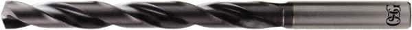 OSG - 7.2mm, 140° Point, Spiral Flute, Solid Carbide Taper Length Drill Bit - WD1 Finish, 76mm Flute Length, 116mm OAL, Series HP258 - Eagle Tool & Supply