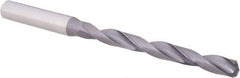 OSG - Letter F, 140° Point, Spiral Flute, Solid Carbide Taper Length Drill Bit - WD1 Finish, 66mm Flute Length, 106mm OAL, Series HP258 - Eagle Tool & Supply