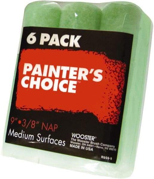 Wooster Brush - 3/8" Nap, 9" Wide Paint Roller - Medium Texture, Synthetic Knit - Eagle Tool & Supply