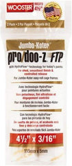 Wooster Brush - 3/16" Nap, 4-1/2" Wide Paint Mini Roller Covers - Smooth Texture, Woven - Eagle Tool & Supply