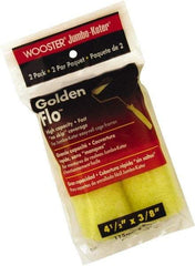 Wooster Brush - 3/8" Nap, 4-1/2" Wide Paint Mini Roller Covers - Medium Texture, Synthetic Knit - Eagle Tool & Supply