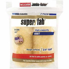 Wooster Brush - 3/4" Nap, 4-1/2" Wide Paint Mini Roller Covers - Rough Texture, Synthetic Knit - Eagle Tool & Supply