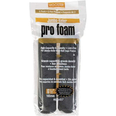 Wooster Brush - 3/8" Nap, 6-1/2" Wide Paint Mini Roller Covers - Smooth Texture, Foam - Eagle Tool & Supply