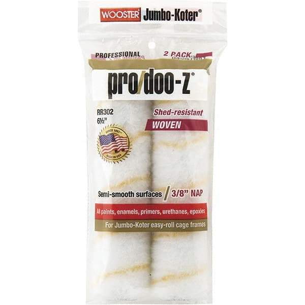 Wooster Brush - 3/8" Nap, 6-1/2" Wide Paint Mini Roller Covers - Medium Texture, Woven - Eagle Tool & Supply