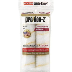 Wooster Brush - 3/8" Nap, 6-1/2" Wide Paint Mini Roller Covers - Medium Texture, Woven - Eagle Tool & Supply