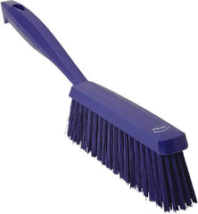 Vikan - 14" OAL, Polyester Staple Set Bench Brush - 2" Bristle Length, 6-3/8" Long Head, Purple - Eagle Tool & Supply