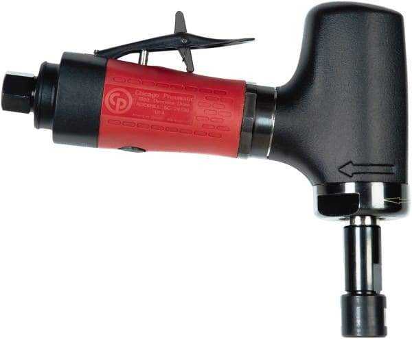 Chicago Pneumatic - 1/4" Collet, Angle Handle, Air Angle Die Grinder - 24,000 RPM, Rear Exhaust, 23.3 CFM, 0.54 hp, 90 psi, 6.35mm Inlet - Eagle Tool & Supply