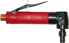 Chicago Pneumatic - 1/4" Collet, Angle Handle, Air Angle Die Grinder - 12,000 RPM, Rear Exhaust, 16.9 CFM, 0.5 hp, 90 psi, 6.35mm Inlet - Eagle Tool & Supply