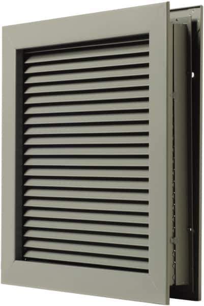 National Guard Products - 25" Wide x 25" High, Solid Steel Louver - 24" Opening Width, 24" Opening Height - Eagle Tool & Supply