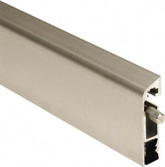 National Guard Products - 1/2" Back Strip Brush Width, Aluminum Automatic Door Bottom Sweep - 1" Bristle Length, Neoprene, 3" OAL, 2" High, Anodized Alum Coated - Eagle Tool & Supply