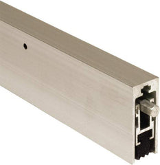 National Guard Products - 0.6667" Back Strip Brush Width, Aluminum Automatic Door Bottom Sweep - 1" Bristle Length, Neoprene, 2" OAL, 2" High, Anodized Alum Coated - Eagle Tool & Supply
