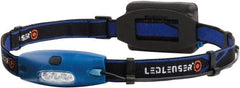 LED LENSER - White LED Bulb, Hands-free Flashlight - Black Aluminum Body, 4 AAA Batteries Included - Eagle Tool & Supply