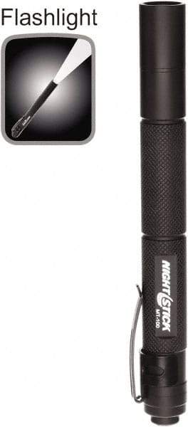 Bayco - LED Bulb, Industrial/Tactical Flashlight - Black Aluminum Body, AAA Batteries - Eagle Tool & Supply