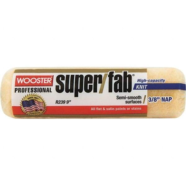 Wooster Brush - 3/8" Nap, 9" Wide Paint Roller - Medium Texture, Synthetic Knit - Eagle Tool & Supply