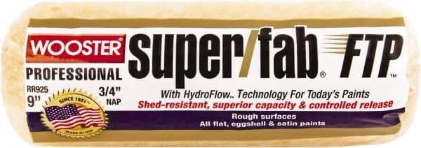 Wooster Brush - 3/4" Nap, 9" Wide Paint Roller - Rough Texture, Synthetic Knit - Eagle Tool & Supply