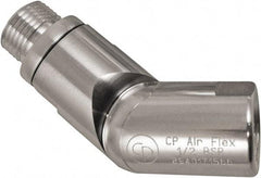 Chicago Pneumatic - 1/2 Male x Female NPT Pneumatic Hose Swivel Fitting - 1/2" ID, Aluminum, Industrial Interchange, 1-5/32" Body Diam - Eagle Tool & Supply
