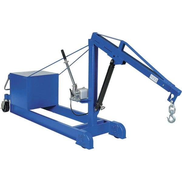 Vestil - 2,000 Lb Load Capacity, Steel Counter Balanced Floor Crane - 5' 17/64" Span - Eagle Tool & Supply