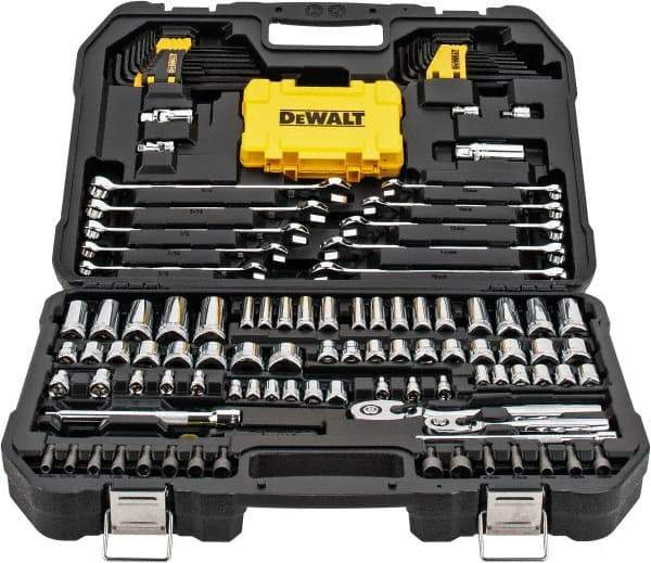 DeWALT - 142 Piece 1/4 & 3/8" Drive Mechanic's Tool Set - Comes in Blow Molded Case - Eagle Tool & Supply