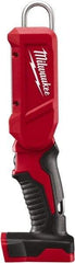 Milwaukee Tool - LED Bulb, 300 Lumens, Spotlight/Lantern Flashlight - Red Plastic Body, 18V Lithium-Ion Batteries Not Included - Eagle Tool & Supply