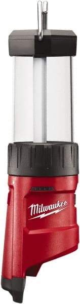 Milwaukee Tool - LED Bulb, 400 Lumens, Spotlight/Lantern Flashlight - Red Plastic Body, 12V Lithium-Ion Batteries Not Included - Eagle Tool & Supply