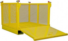 Machining & Welding - 48" Long x 48" Wide x 28" High Steel Basket-Style Bulk Container - 2,500 Lb. Load Capacity - Eagle Tool & Supply