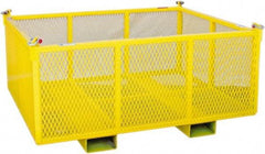 Machining & Welding - 60" Long x 48" Wide x 24" High Steel Basket-Style Bulk Container - 2,500 Lb. Load Capacity - Eagle Tool & Supply