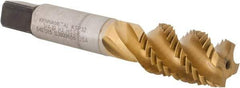 Kennametal - 3/4-10 4 Flute Modified Bottoming Spiral Flute Tap - Vanadium High Speed Steel, TiCN/TiN Finish, 4-1/4" OAL, Right Hand Flute, Right Hand Thread, H3, Series GOtap\xAE - Eagle Tool & Supply