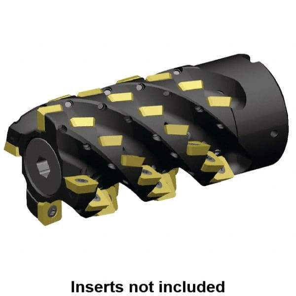 Kennametal - 84 Inserts, 100mm Cut Diam, 40mm Arbor Diam, 133mm Max Depth of Cut, Indexable Square-Shoulder Face Mill - 0° Lead Angle, 165mm High, SD.. 1204.. Insert Compatibility, Through Coolant, Series 5230VS12 - Eagle Tool & Supply