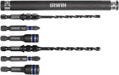 Irwin - 7 Piece 3/16" & 1/4" Concrete Anchor Installation Kit - For Use with Impact Drivers and Rotary Drills - Eagle Tool & Supply