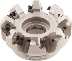 Iscar - 3" Cut Diam, 1" Arbor Hole, 0.276" Max Depth of Cut, 45° Indexable Chamfer & Angle Face Mill - 8 Inserts, S845 SX.U 16.. Insert, Right Hand Cut, 8 Flutes, Through Coolant, Series Helido - Eagle Tool & Supply