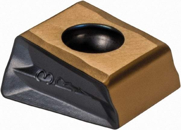 Iscar - T490 LNMT1306 PNTR Grade IC810 Carbide Milling Insert - AlTiN/TiN Finish, 0.514" Thick, 0.79mm Corner Radius - Eagle Tool & Supply