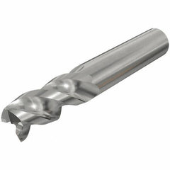 Iscar - 10mm, 23.5mm LOC, 10mm Shank Diam, 72mm OAL, 3 Flute, Solid Carbide Square End Mill - Single End, Uncoated, Spiral Flute, 45° Helix, Right Hand Cut, Right Hand Flute - Eagle Tool & Supply