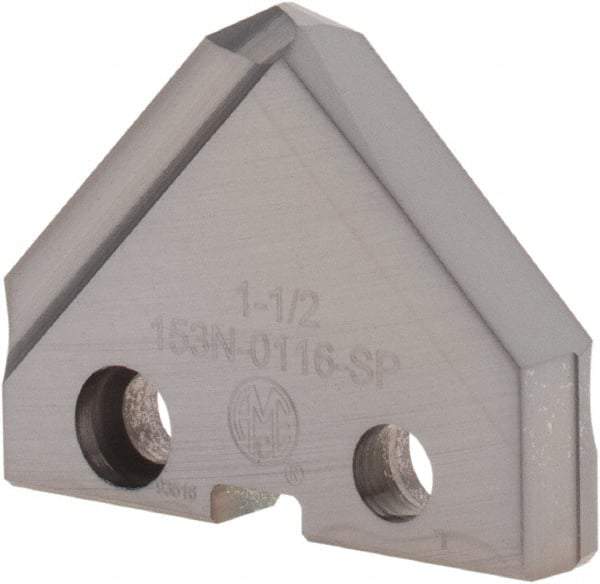 Allied Machine and Engineering - 1-1/2" Diam x 1/4" Thick, Seat Code 3, 90° Included Angle Spade Drill Insert - TiCN Coated, Cobalt, Grade Super Cobalt, Series T-A - Eagle Tool & Supply