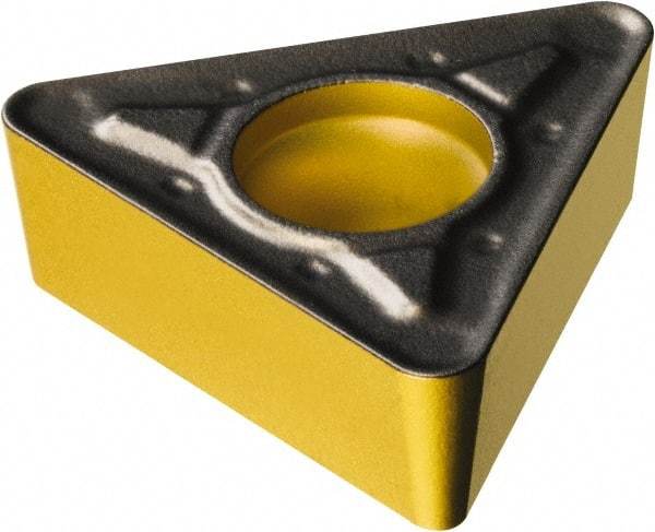 Sandvik Coromant - TCMT433 PR Grade 4335 Carbide Turning Insert - TiCN/AI2O3/TiN Finish, 60° Triangle, 1/2" Inscr Circle, 3/16" Thick, 3/64" Corner Radius - Eagle Tool & Supply
