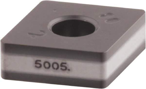 Iscar - CNMA432 Grade IC5005 Carbide Turning Insert - TiCN/Al2O3/TiN Finish, 80° Diamond, 1/2" Inscr Circle, 3/16" Thick, 1/32" Corner Radius - Eagle Tool & Supply
