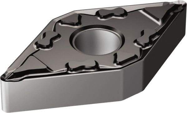 Sandvik Coromant - DNMG431 MF Grade 1105 Carbide Turning Insert - TiAlN Finish, 55° Diamond, 1/2" Inscr Circle, 3/16" Thick, 1/64" Corner Radius - Eagle Tool & Supply