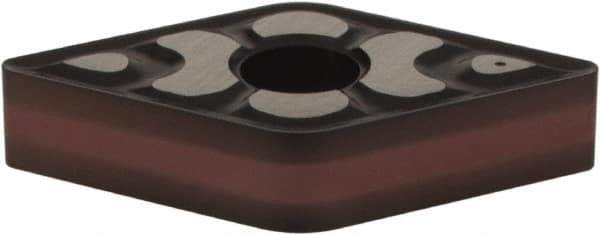 Iscar - DNMG432 TF Grade IC6015 Carbide Turning Insert - TiCN/Al2O3/TiN Finish, 55° Diamond, 1/2" Inscr Circle, 3/16" Thick, 1/32" Corner Radius - Eagle Tool & Supply