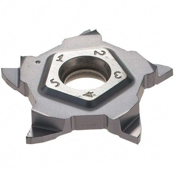Iscar - PENTA24N119 IC908 Grade, 0.0469" Cutting Width, Carbide Cutoff Insert - Neutral Lead Angle, 0.0039" Cnr Rad, TiAlN Coated - Eagle Tool & Supply