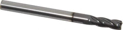 Value Collection - 1/8", 3/8" LOC, 1/8" Shank Diam, 1-1/2" OAL, 4 Flute, Solid Carbide Square End Mill - Single End, Diamond-Like Carbon (DLC) Finish, Spiral Flute, Centercutting, Right Hand Cut, Right Hand Flute - Eagle Tool & Supply