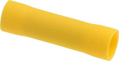 Thomas & Betts - 12 to 10 AWG Compatible, Vinyl Fully Insulated, Crimp-On Butt Splice Terminal - Copper Contacts, 1.024" OAL, Yellow - Eagle Tool & Supply