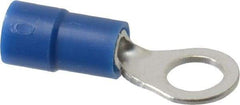 Thomas & Betts - 16-14 AWG Partially Insulated Crimp Connection Circular Ring Terminal - #10 Stud, 0.898" OAL x 0.335" Wide, Tin Plated Copper Contact - Eagle Tool & Supply