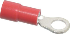 Thomas & Betts - 22-16 AWG Partially Insulated Crimp Connection Circular Ring Terminal - #8 Stud, 0.803" OAL x 0.26" Wide, Tin Plated Copper Contact - Eagle Tool & Supply