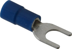 Thomas & Betts - #10 Stud, 16 to 14 AWG Compatible, Partially Insulated, Crimp Connection, Standard Fork Terminal - Eagle Tool & Supply