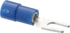 Thomas & Betts - #6 Stud, 16 to 14 AWG Compatible, Partially Insulated, Crimp Connection, Standard Fork Terminal - Eagle Tool & Supply