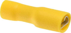 Thomas & Betts - 12 to 10 AWG, Vinyl, Fully Insulated, Female Wire Disconnect - 1/4 Inch Wide Tab, Yellow, RoHS Compliant, UL 94 V-0 - Eagle Tool & Supply