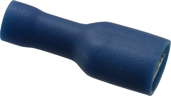 Thomas & Betts - 16 to 14 AWG, Vinyl, Fully Insulated, Female Wire Disconnect - 1/4 Inch Wide Tab, Blue, RoHS Compliant, UL 94 V-0 - Eagle Tool & Supply