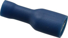 Thomas & Betts - 16 to 14 AWG, Vinyl, Fully Insulated, Female Wire Disconnect - 1/4 Inch Wide Tab, Blue, RoHS Compliant, UL 94 V-0 - Eagle Tool & Supply