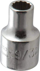 Proto - 9/32", 3/8" Drive, Standard Hand Socket - 12 Points, 1-5/16" OAL, Alloy Steel, Chrome Finish - Eagle Tool & Supply