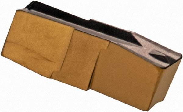 Iscar - 300E040GIP Grade IC808, 3mm Cutting Width Carbide Grooving Insert - 13mm Max Depth of Cut, Neutral, 0.41mm Corner Radius, TiN/TiAlN Finish - Eagle Tool & Supply